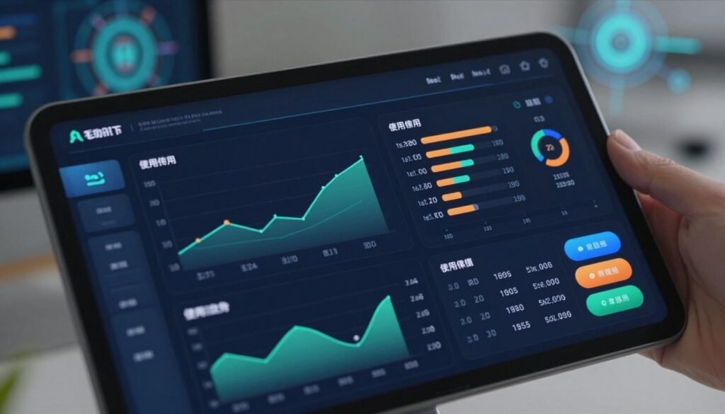 A high-tech dashboard interface showcasing an AI platform pricing and credit system. In the foreground, include sleek graphs and charts displaying credit usage, pricing tiers, and user engagement metrics, with vibrant colors like blue, green, and orange for a modern look. The middle ground features interactive elements, like sliders and buttons, appearing user-friendly and intuitive. The background is softly blurred, emphasizing the dashboard while hinting at a digital workspace environment with abstract technology visuals. Use soft, diffused lighting to create a professional and clean atmosphere, with a focus on clarity and organization. The angle of the view is slightly elevated to provide a comprehensive overview of the dashboard layout, projecting a sense of modernity and efficiency in workflow management. A high-tech dashboard interface showcasing an AI platform pricing and credit system. In the foreground, include sleek graphs and charts displaying credit usage, pricing tiers, and user engagement metrics, with vibrant colors like blue, green, and orange for a modern look. The middle ground features interactive elements, like sliders and buttons, appearing user-friendly and intuitive. The background is softly blurred, emphasizing the dashboard while hinting at a digital workspace environment with abstract technology visuals. Use soft, diffused lighting to create a professional and clean atmosphere, with a focus on clarity and organization. The angle of the view is slightly elevated to provide a comprehensive overview of the dashboard layout, projecting a sense of modernity and efficiency in workflow management.